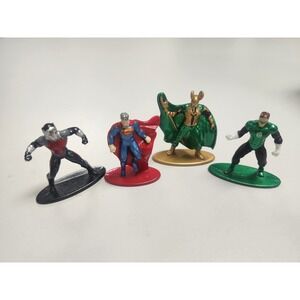 Lot of 4 DC Marvel Nano Metafigs Ultron Black Panther Element Man Hulkbuster